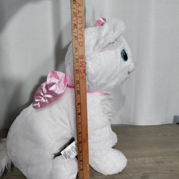 Disney Parks Marie Large Plush Aristocats White Cat Pink Bow 18” Tall - Picture 9 of 9